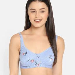 Clovia Powder Blue Non Wired Non Padded Full Coverage Bra-image-94