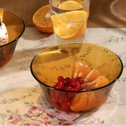 Duralex 'Lys' Orange Glass 17 cm Table Serving Bowl (0.91 L) - Set of 6 image 1
