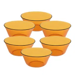 Duralex 'Lys' Orange Glass 17 cm Table Serving Bowl (0.91 L) - Set of 6 image 5