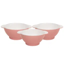 Duralex 'Lys' Light Pink & White Glass 16.5 cm Bowl With Handle (0.51 L) - Set of 3 image 3