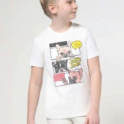 Jack & Jones Junior White Cotton Printed T-Shirt-picture-39