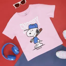 Pantaloons Junior Pink Cotton Printed T-Shirt-picture-22