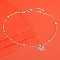 GIVA 92.5 Sterling Silver Butterfly Wings Anklet for Women (Single Anklet)-picture-13