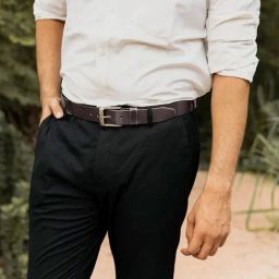 Kara Brown Solid Leather Belt-image-76