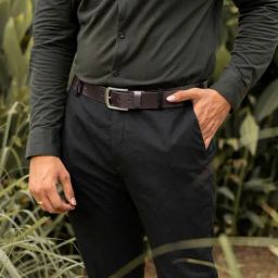 Kara Brown Textured Leather Waist Belt-image-84