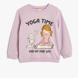 Koton Girls Graphic Printed Sweatshirt-picture-11