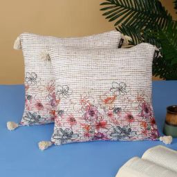 HOSTA HOMES Digital Print Multicolor Cotton Cushion Covers - Set of 2-image-17