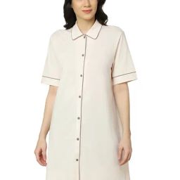 Triumph Beige Cotton Nightdress-image-3