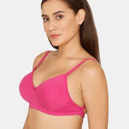 Zivame Fuchsia Wireless Non Padded Full Coverage Bra image 3