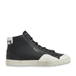 Pepe Jeans Men's Kenton Vintage Black Ankle High Sneakers-picture-8