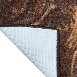 Bianca Spa Brown/Khaki Micro-Polly Abstract Bathmat image 3