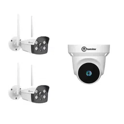 Trueview Wireless CCTV Camera with WiFi, 1 Dome, 2 Bullet,32GB Memory Card White , T18077-14