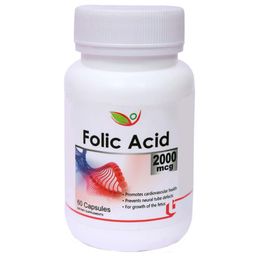 Biotrex Folic Acid (2000 mcg),  Unflavoured  60 capsules -0