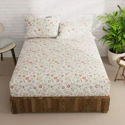 Bianca KOPA Extra Smooth Floral Multicolor 152 TC Microfibre Double Bedsheet with 2 Pillow Covers-image-62