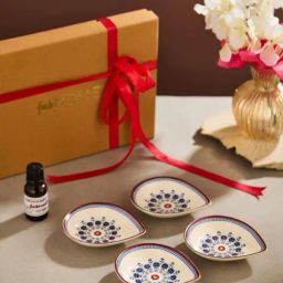 Fabindia Falak Ceramic Diya Gift Set-image-64