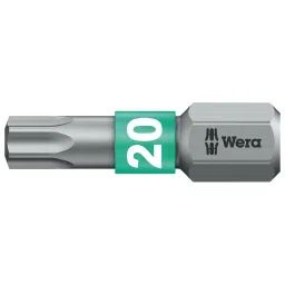 WERA TORX BIT, SIZE T20, 25MM, 05066124001-43