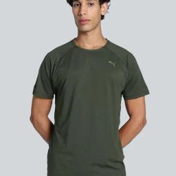 Puma Olive Regular Fit Sports T-Shirt-image-73