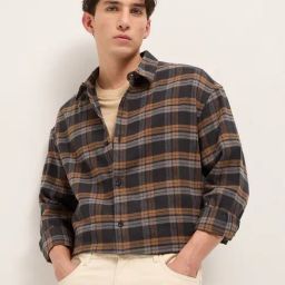 The Bear House Brown Cotton Checked Shirt-picture-16