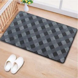 Freelance Black PVC Set of 1 Door Mats-4