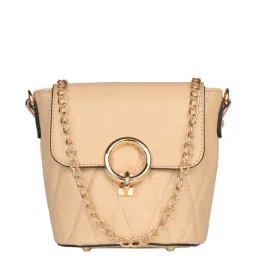 Sugarush Dulce Beige Quilted Medium Handbag-18