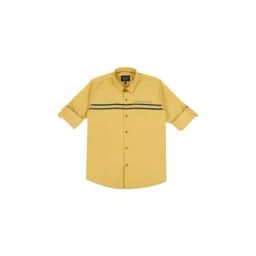 Cavio Kids Gold Solid Full Sleeves Shirt-image-60