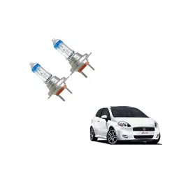 Auto Pearl Sapphire Series H7 Cool Blue Halogen Fog Light Bulb (100 W, 12 V, 2 Bulbs) Compatible with for Punto-12