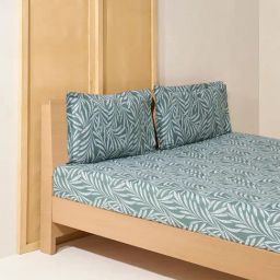 Westside Home Olive Foliage King Bed Fitted Sheet and Pillowcase Set-10