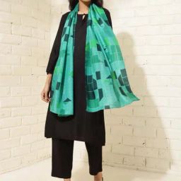 Teal Silk Stole-picture-24