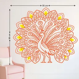 LANSTICK Red & Yellow Printed Waterproof Wallpaper-31