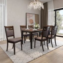 Durian Havelock Brown & Grey Engineered Wood 6 Seater Dining Table Set-17