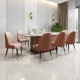 Durian Isabella Brown & White Stone 8 Seater Dining Set-image-4