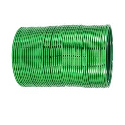 Guddan Set of 48 Green Glossy Metal Bangles image 3