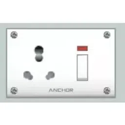 ANCHOR Uni.S.S.Neoncombined(4Fixingholes) Socket With Switch 4282-35