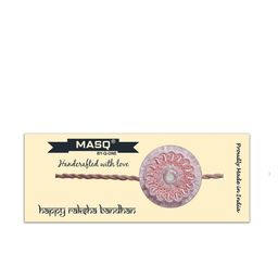 MASQ Set Of 2 Red & Pink Beaded Rakhis image 4