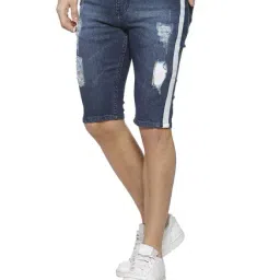 Campus Sutra Dark Blue Casual Shorts-picture-2