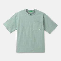 United Colors of Benetton Kids Mint Green Self Design T-Shirt-15