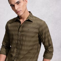 WROGN Striped Pure Cotton Casual Shirt-image-14