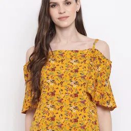 Mayra Floral Print Shoulder Straps Top-image-77
