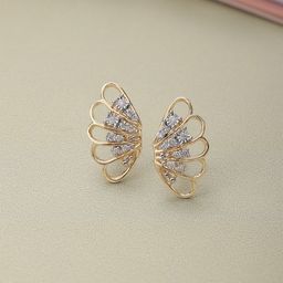 Mia by Tanishq Yellow Gold and Diamond Butterfly Gleam Earrings-image-43