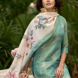 SHREE LAXMINARAYAN EXPORT Women Ethnic Motifs Embroidered Regular Kurta with Trousers & With Dupatta image 3
