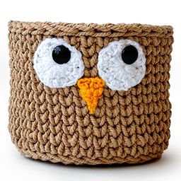 Kind Strings Beige Owl Basket - 250 g-11