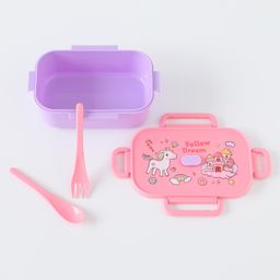 Leak-Proof & Freezer Safe Lunch Box With Space Theme Print - Pink-image-62