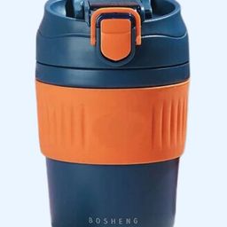 Cots and Cuddles Travel Glass Mug with Lid and Silicone Sleeve - 350ml - Hot and Cold (Blue)-20