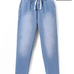Pine Kids Denim Woven Full Length Washed Jeans - Light Blue-picture-10