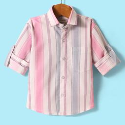 Dapper Dudes Full Sleeves Striped Shirt - Pink-picture-43