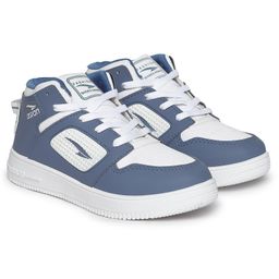 Asian Brand Name Detailed Colour Blocked Sneakers - Blue-image-73