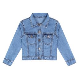 Superminis Denim Full Sleeves Solid Jacket - Sky Blue-picture-29