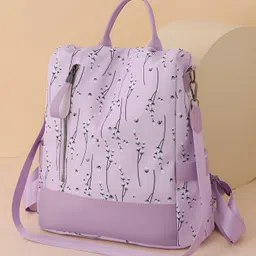 SYGA Women's Floral Backpack Breathable Travel Bag with Soft Build and Smart Storage(Purple)-picture-28