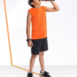 Pine Active Sleeveless Tee Numeric 23 Print - Orange image 2