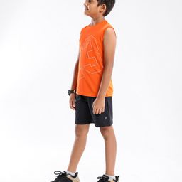 Pine Active Sleeveless Tee Numeric 23 Print - Orange image 3